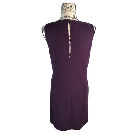 GAP - Cascading Sleeveless Sheath Dress in Plum - Size 6 EUC - Picture 5 of 14